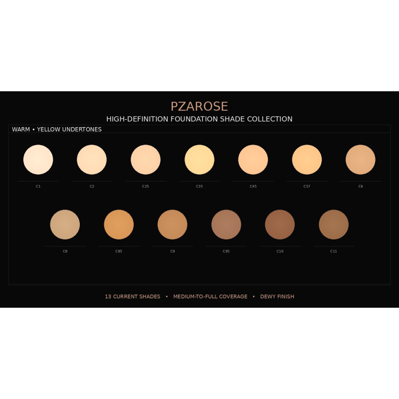 Warm Yellow Tone Foundation | Dewy Finish | PZAROSE