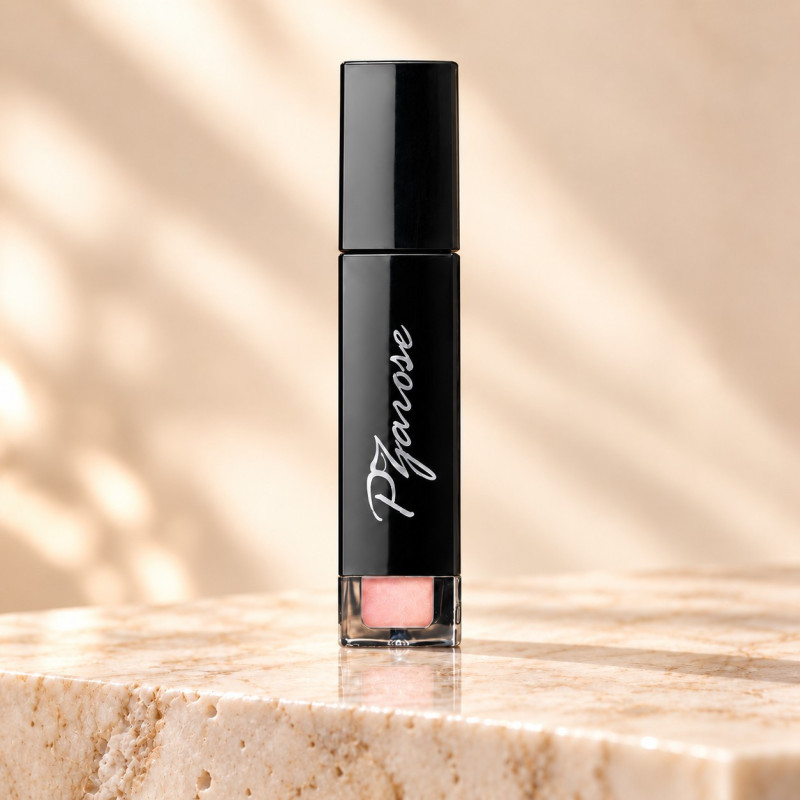PZAROSE Plumping Gloss — nude pink gloss, solo product view
