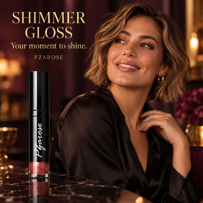 PZAROSE Shimmer Gloss — Your moment to shine campaign