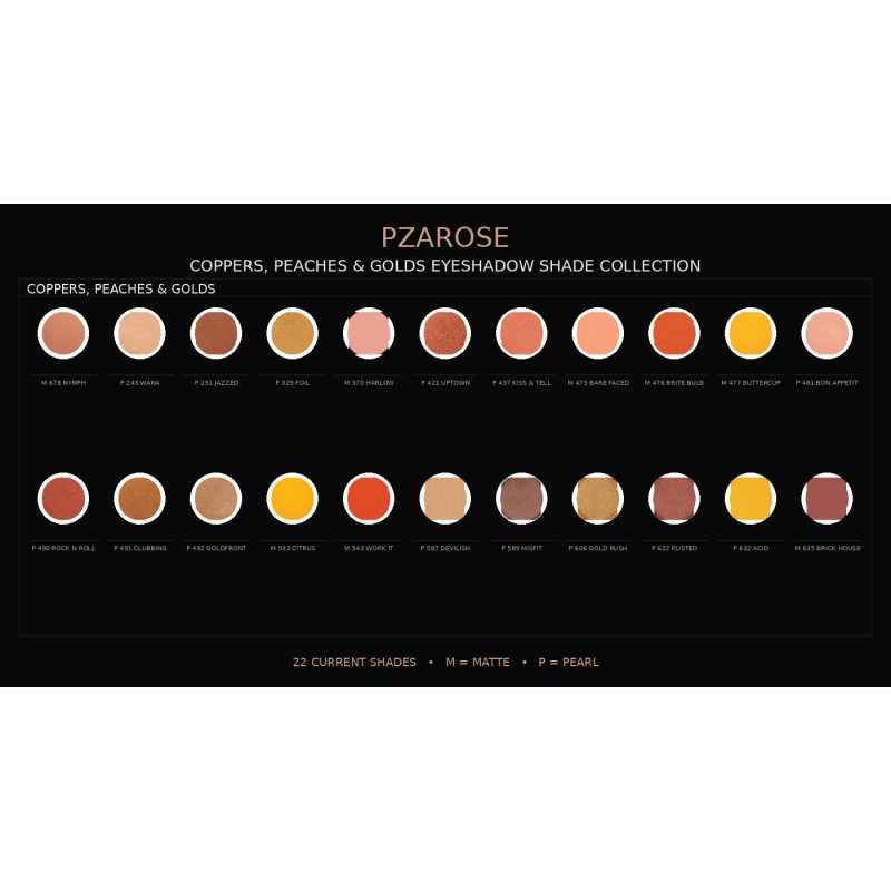 Copper, Peach & Gold Eyeshadow | PZAROSE