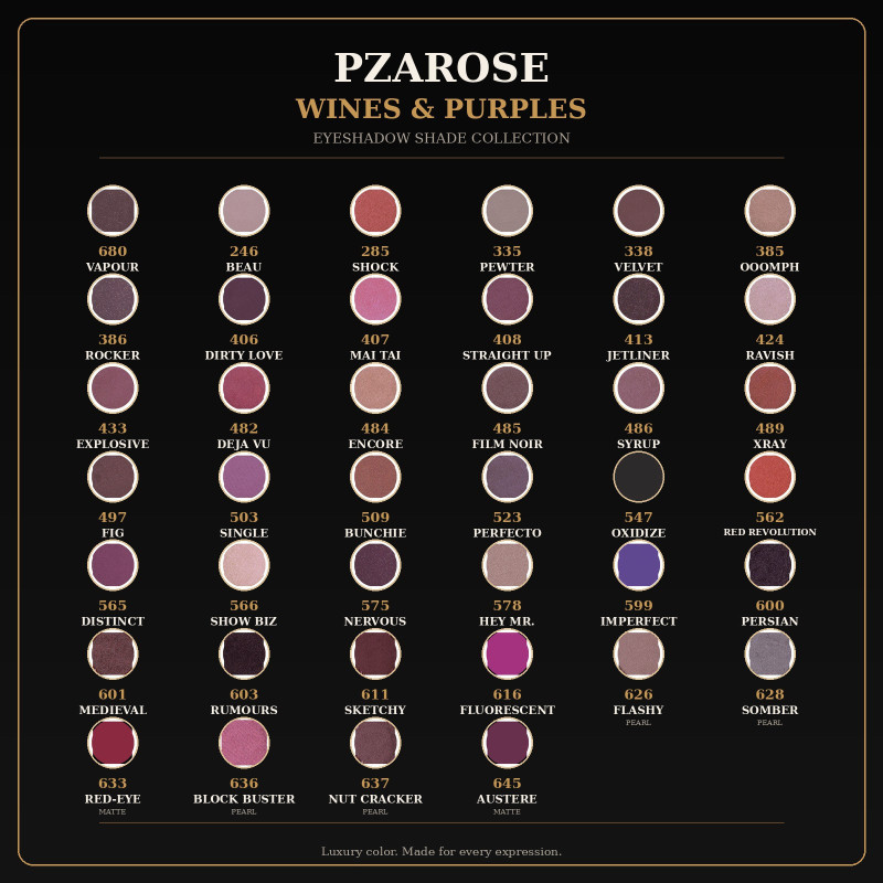 Wine, Plum & Purple Eyeshadow | PZAROSE