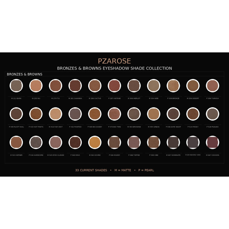 Bronze & Brown Eyeshadow | PZAROSE
