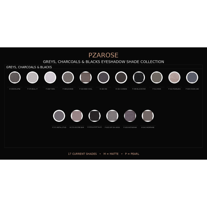 Grey, Charcoal & Black Eyeshadow | PZAROSE