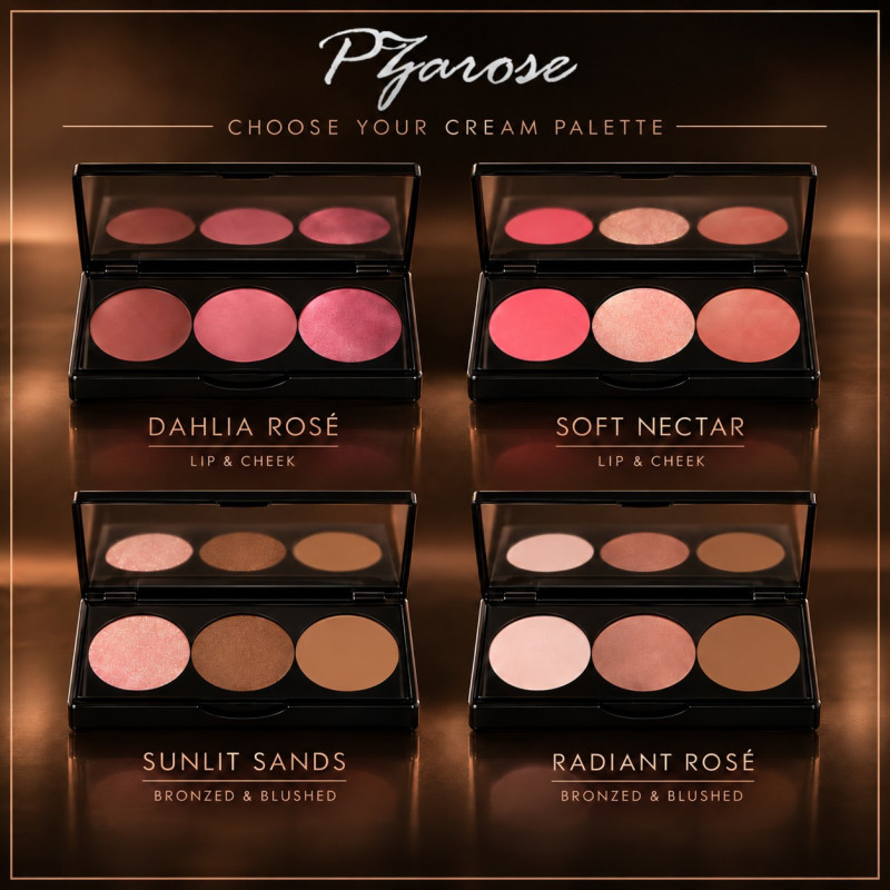 Gilded Solstice Rose-Gold Makeup Set | PZAROSE
