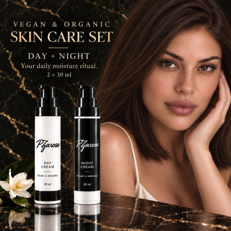 PZAROSE Vegan & Organic Skin Care Set — Your daily moisture ritual