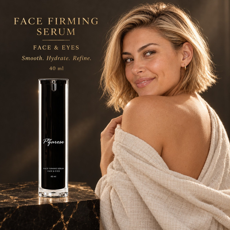 PZAROSE Face Firming Serum — Smooth. Hydrate. Refine.