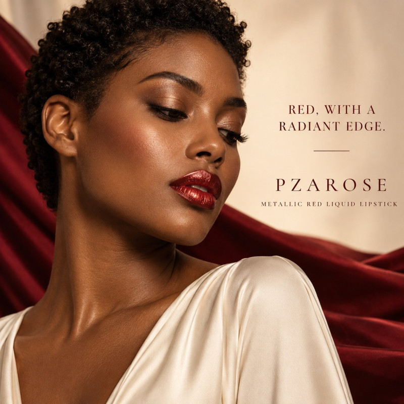 Metallic Red Liquid Lipstick | PZAROSE