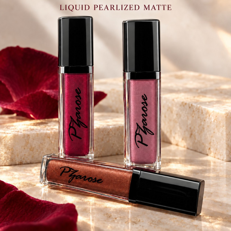 PZAROSE Liquid Pearlized Matte Lipstick — luminous color collection
