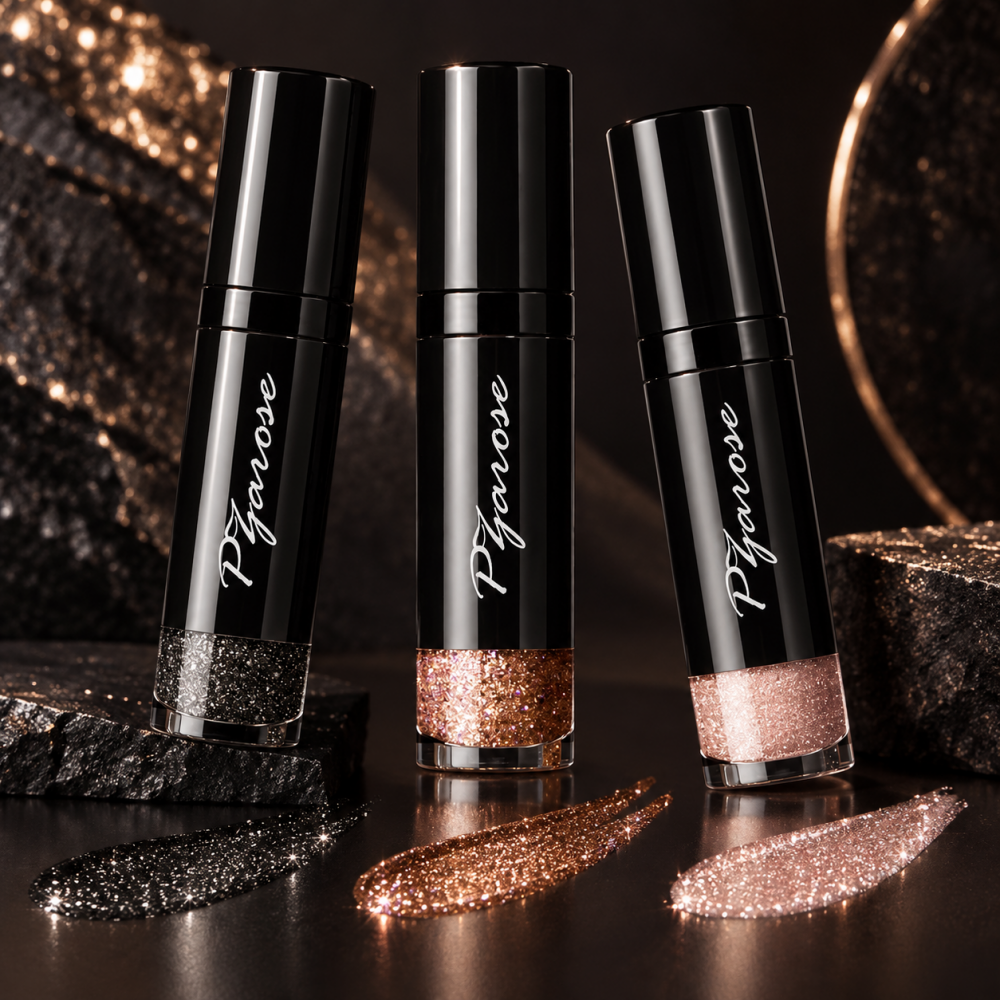 PZAROSE Liquid Eye Glitter collection in shades 901, 902 and 903