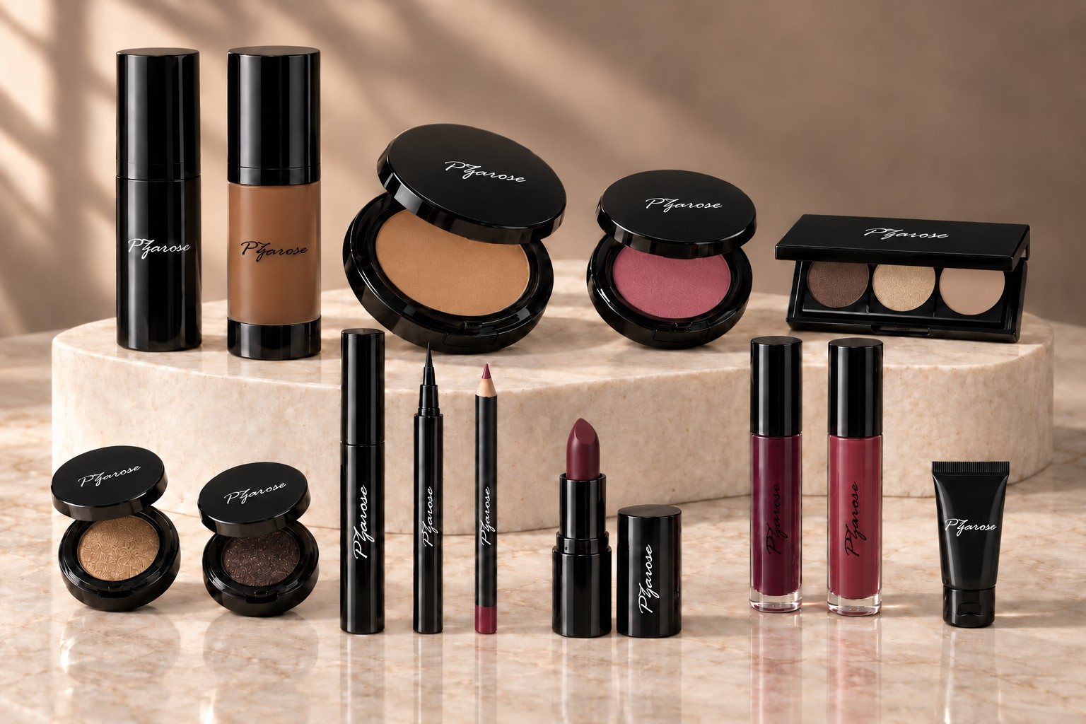 PZAROSE Dark Warm complete fourteen-piece assortment with coordinated shades