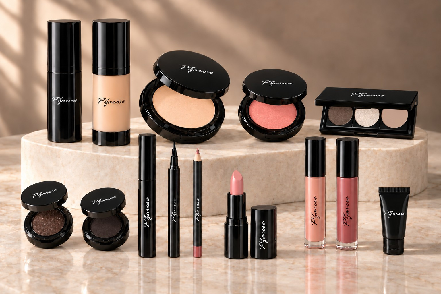 PZAROSE Medium Warm complete fourteen-piece assortment with coordinated shades