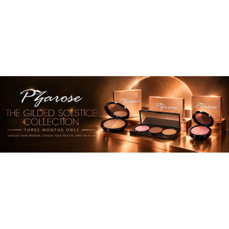 Gilded Solstice Rose-Gold Makeup Set | PZAROSE