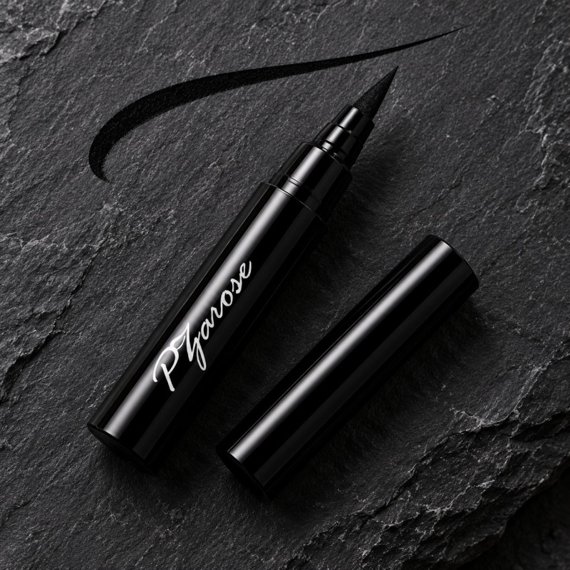 PZAROSE Ink-Jet Eyeliner — Black pen, pointed felt tip and matte color stroke