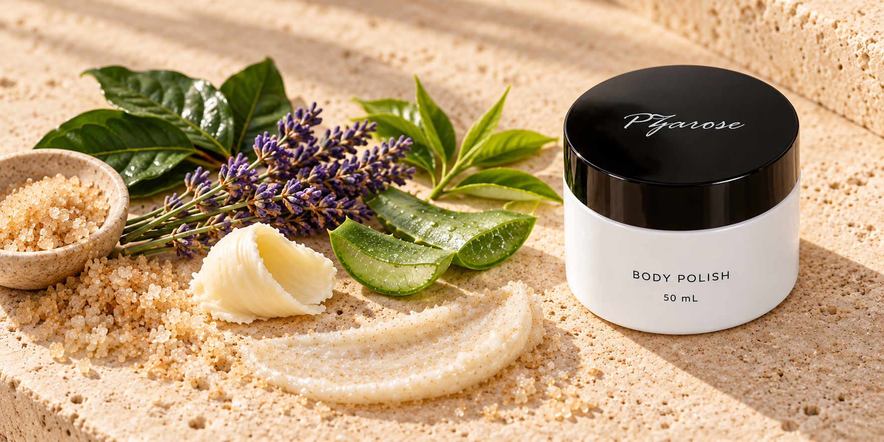 Silken Skin Botanical Body Polish — featured botanical ingredients