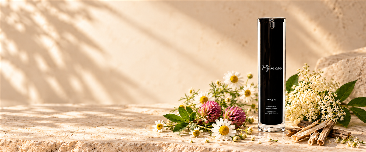 PZAROSE Chamomile Face Wash with chamomile, red clover, elderflower and white willow bark
