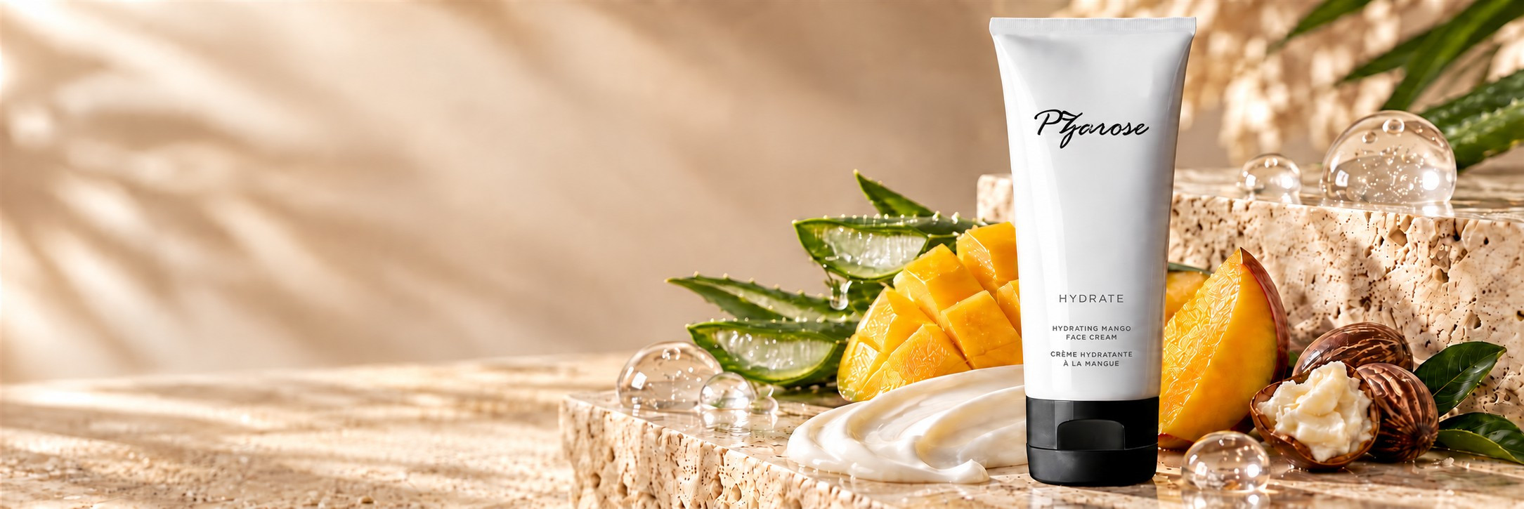 PZAROSE Hydrating Mango Face Cream botanical moisture ritual