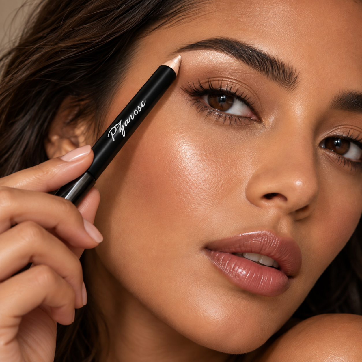 PZAROSE makeup look with luminous complexion